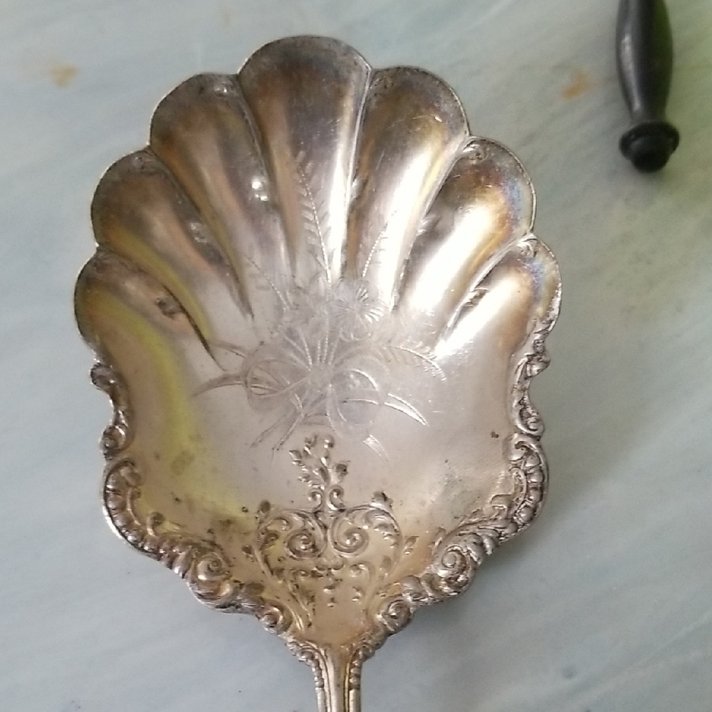 Vintage Elegant Silver Plated Decorative Spoon